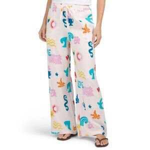 PAPERHEART Multi Linen Blend Floral Pants
